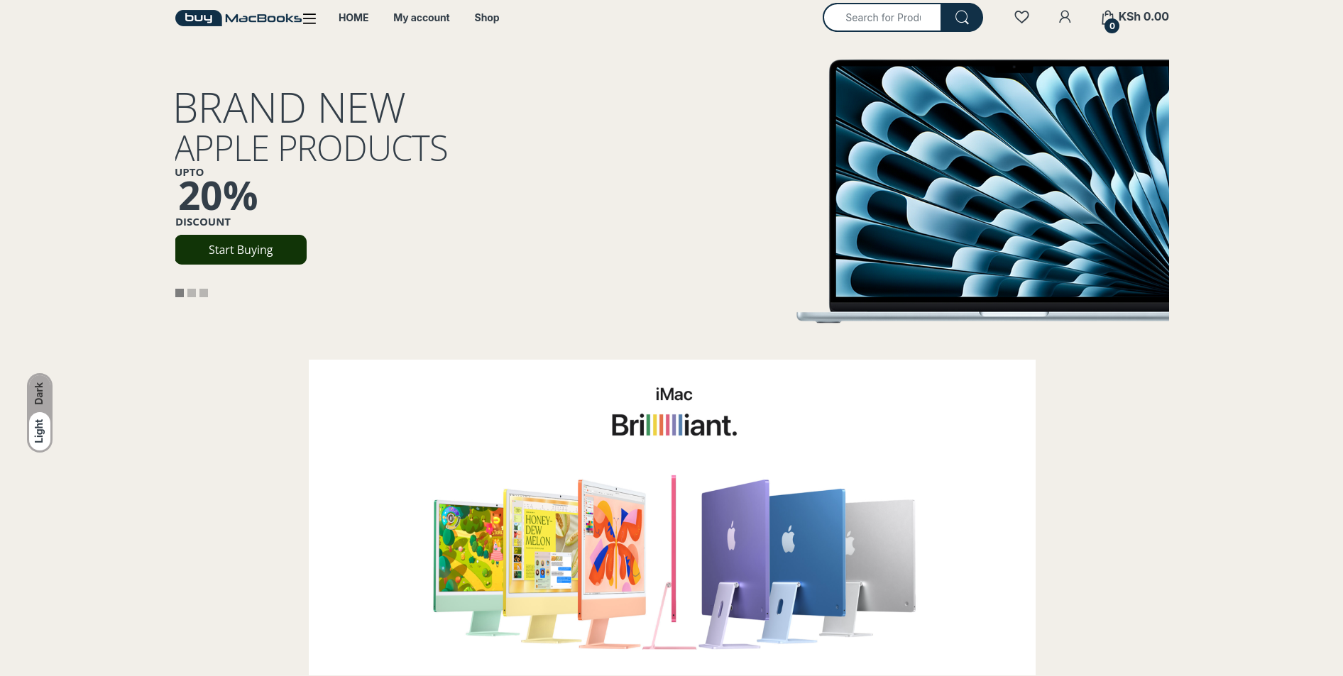 BuyMacBooks ecommerce website screenshot