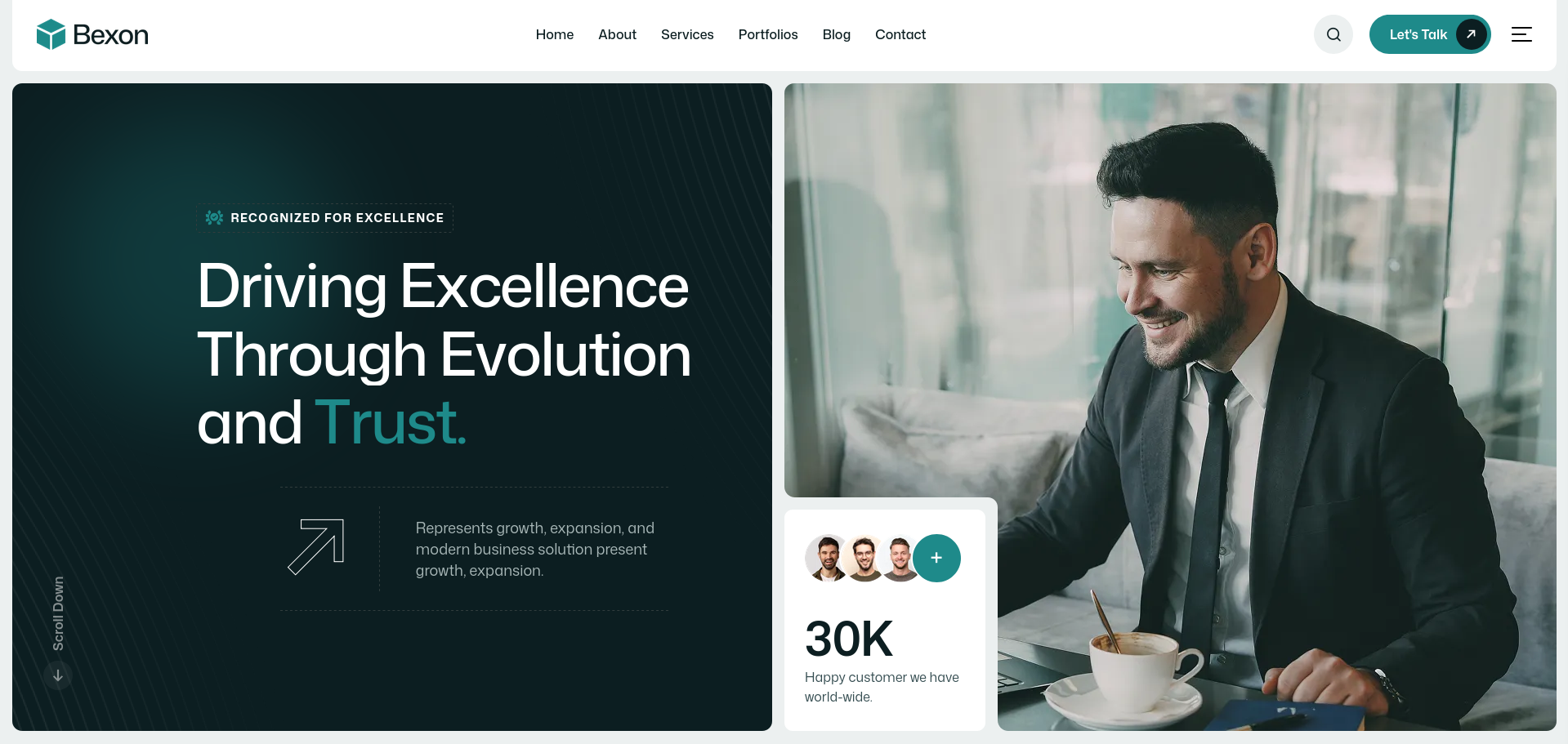Corporate and brand website example