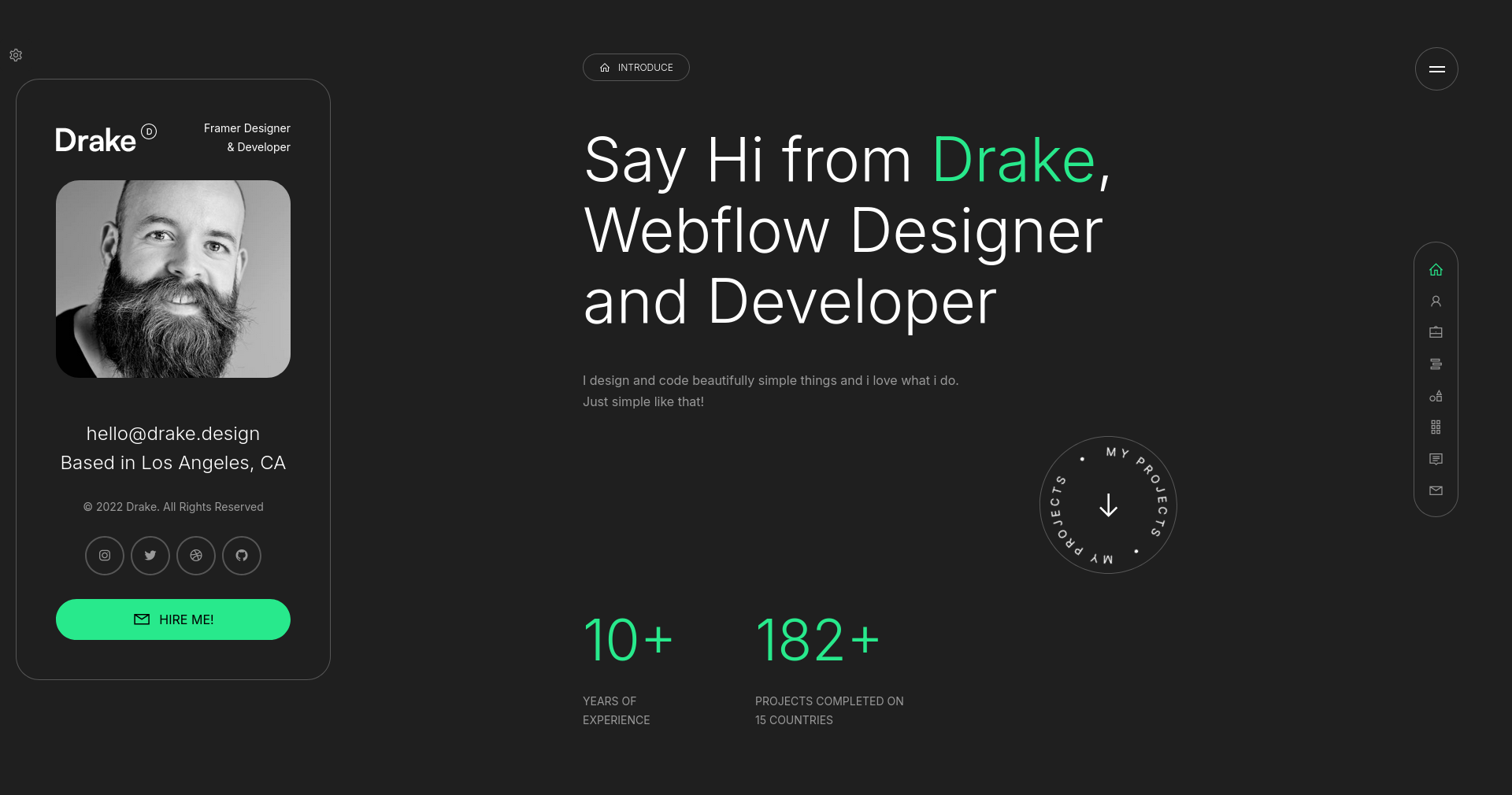 Portfolio and personal brand website example